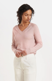 Boomerang - SALA V-NECK SWEATER - Pale blush