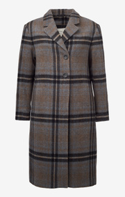 Boomerang - MAGGIE CHECK COAT - Grey melange