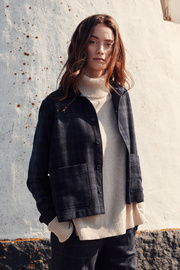 Boomerang - MARIA CHECK OVERSHIRT - Night sky