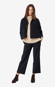 Boomerang - MARIA CHECK OVERSHIRT - Night sky