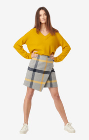 Boomerang - VANESSA WRAP SKIRT - Lt grey melange