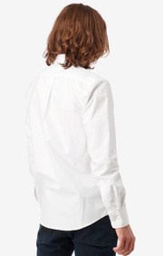 Boomerang - NILS ORGANIC COTTON SOLID OXFORD T.A. FIT B. SHIRT - White