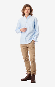 Boomerang - NILS ORGANIC COTTON SOLID OXFORD T.A. FIT B. SHIRT - Ice blue