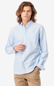 Boomerang - NILS ORGANIC COTTON SOLID OXFORD T.A. FIT B. SHIRT - Ice blue