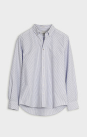 Boomerang - NILS ORG. COTTON STRIPE OXFORD T.A. FIT B.D. SHIRT - Ice blue