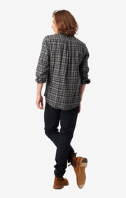 Boomerang - DANIEL THIN FLANEL SHIRT - Grey melange