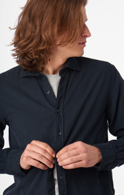 Boomerang - ARVID CORD SHIRT CUT AWAY - Midnight blue