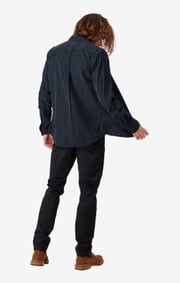 Boomerang - ARVID CORD SHIRT CUT AWAY - Midnight blue