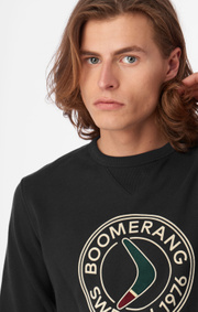 Boomerang - PELLE CREW NECK SWAETSHIRT - Black