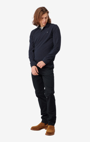 Boomerang - JOEL ORGANIC COTTON L.S. POLO PIQUÉ - Night sky