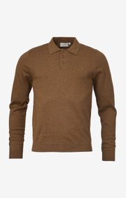 Boomerang - SIMON COTTON CASHMERE POLO SWEATER - Cinnamon
