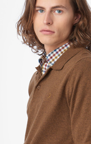 Boomerang - SIMON COTTON CASHMERE POLO SWEATER - Cinnamon