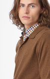 SIMON COTTON CASHMERE POLO SWEATER