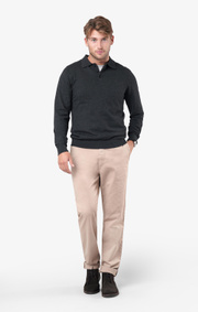 Boomerang - Simon polo sweater - Dk grey mela