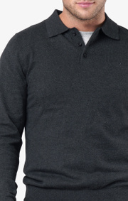 Boomerang - Simon polo sweater - Dk grey mela