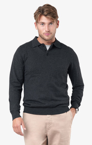 Boomerang - Simon polo sweater - Dk grey mela