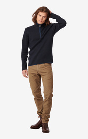 Boomerang - MELVIN HALF ZIP SWEATER - Night sky