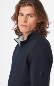 Boomerang - MELVIN HALF ZIP SWEATER - Night sky