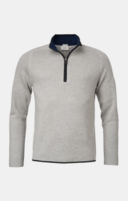 Boomerang - MELVIN HALF ZIP SWEATER - Grey melange
