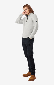 Boomerang - MELVIN HALF ZIP SWEATER - Grey melange