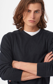 Boomerang - DANNY V-NECK SWEATER - Night sky