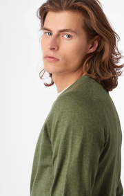 Boomerang - DANNY V-NECK SWEATER - Amazon green