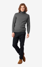 Boomerang - ESBJÖRN TURTLE NECK SWEATER - Grey melange