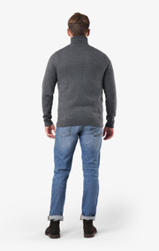 Boomerang - Esbjörn turtle neck sweater - Grey melange