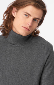 Boomerang - ESBJÖRN TURTLE NECK SWEATER - Grey melange