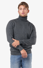 Boomerang - Esbjörn turtle neck sweater - Grey melange