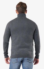 Boomerang - Esbjörn turtle neck sweater - Grey melange