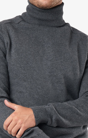 Boomerang - Esbjörn turtle neck sweater - Grey melange