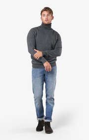 Boomerang - Esbjörn turtle neck sweater - Grey melange