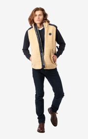Boomerang - JACK REVERSIBLE PADDED FLEECE GILLET - Sand