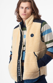 Boomerang - JACK REVERSIBLE PADDED FLEECE GILLET - Sand