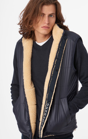 Boomerang - JACK REVERSIBLE PADDED FLEECE GILLET - Sand