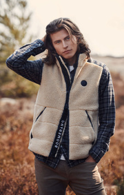 Boomerang - JACK REVERSIBLE PADDED FLEECE GILLET - Sand