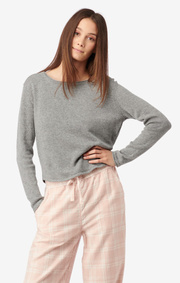 Boomerang - KNOPP SWEATER - Grey melange