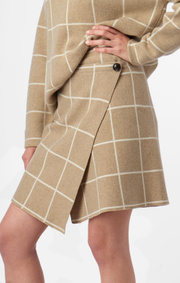Boomerang - URSULA KNITTED SKIRT - Khaki beige