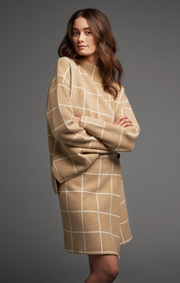 Boomerang - URSULA KNITTED SKIRT - Khaki beige