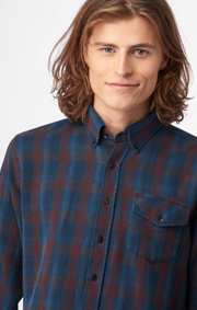 Boomerang - BLITZEN INDIGO CHECK SHIRT - Dark Indigo
