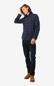 Boomerang - BLITZEN INDIGO CHECK SHIRT - Dark Indigo
