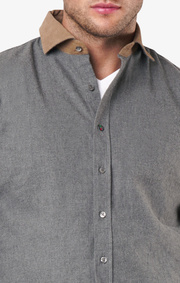Boomerang - Flemming shirt tailored fit - Dk grey mela