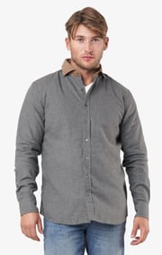 Boomerang - Flemming shirt tailored fit - Dk grey mela