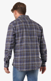 Boomerang - Chuck flanel shirt tailored fit - Midnight blue