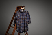 Boomerang - Chuck flanel shirt tailored fit - Midnight blue