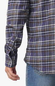 Boomerang - Chuck flanel shirt tailored fit - Midnight blue