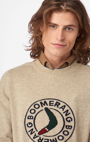 Boomerang - BUTTER LOGO SWEATER - Khaki beige