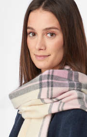 Boomerang - WOOL SCARF FARSTA CHECK - Offwhite