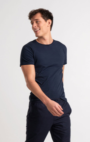 Boomerang - BASIC O-NECK ORGANIC COTTON T-SHIRT - Midnight blue